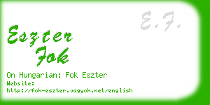 eszter fok business card